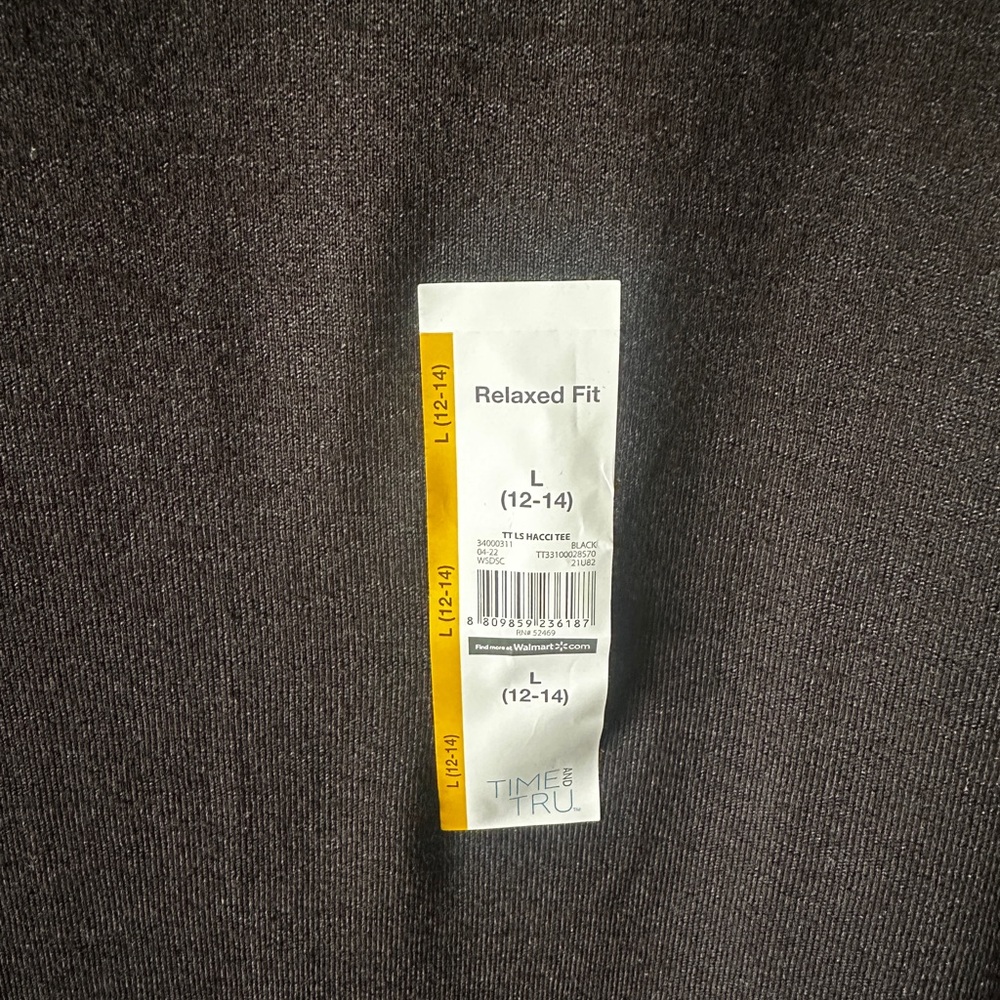 Time and Tru Charcoal Long Sleeve Shirt - Picture 4 of 4
